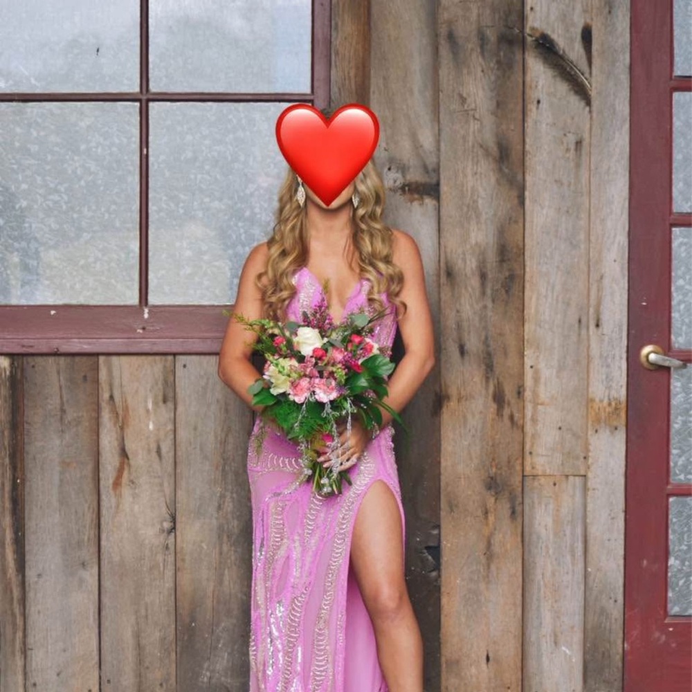 Portia and Scarlett Lavender Sequin Gown